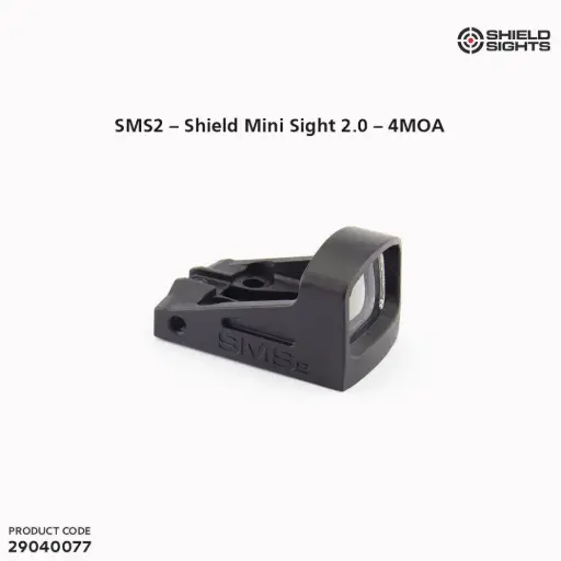 [29040077] GLASS LENS SHIELD MINI SIGHT TWO 4MOA (3.25" @ 100yrds) Retail Pack/SMS2-4MOA-G
